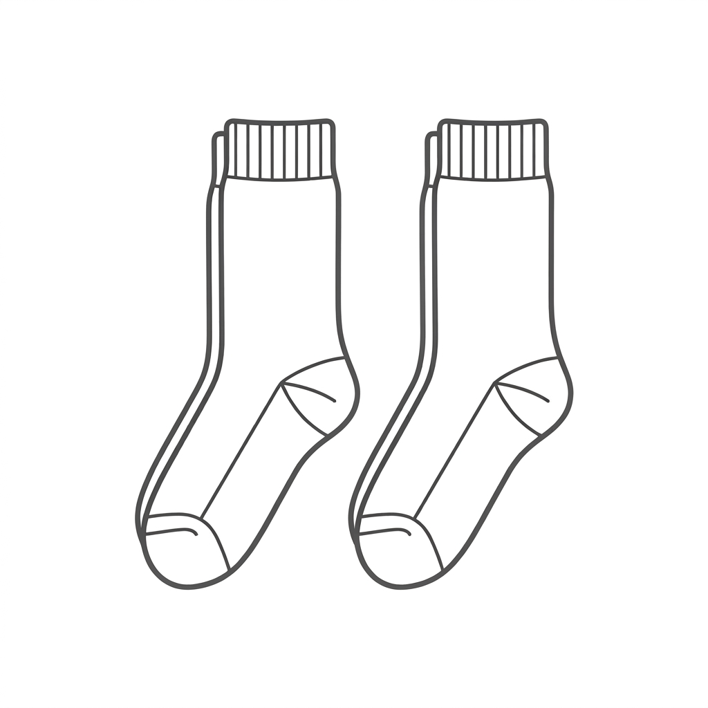 Musterset Socken white bg